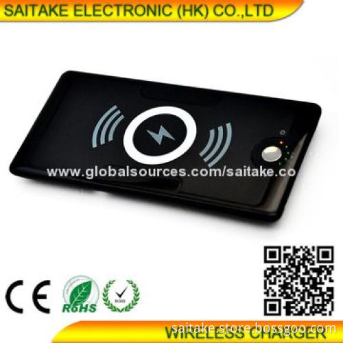 Wireless power bank, Li-poly battery, 6,000mAh QI wireless standard for Samsung, iPhone, smartphone